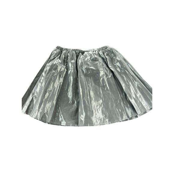 NWT Gap Kids Girls Silver Metallic Mini Skirt Youth Size Medium 8 - Picture 4 of 7
